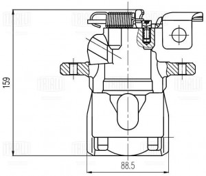 Суппорт торм. для а/м Toyota Corolla E150 (06-)/Auris (06-) зад. прав. d=38мм (C CF 800296 TRIALLI