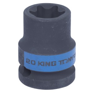 головка торцевая! ударная TORX Е-стандарт 1/2'', E20, L=38 мм KING TONY\ 457520M KING TONY