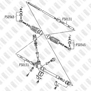 Наконечник рулевой тяги левый/правый SUZUKI Baleno/Swift/Wagon/Justy 81- FS0565 FS0565 FIXAR