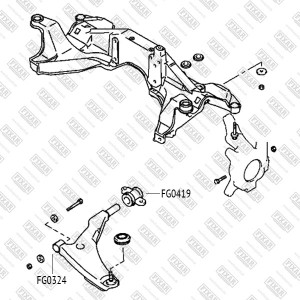 сайлентблок перед. рычага!\ Mitsubishi Galant 96> FG0419 FIXAR