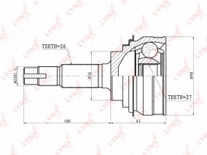ШРУС наружный подходит для TOYOTA Camry 2.0 91/Celica 2.0 94 CO-7513 CO-7513 LYNXAUTO