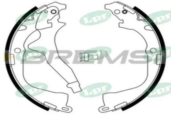 Колодки тормозные барабанные 01134 01134 LPR