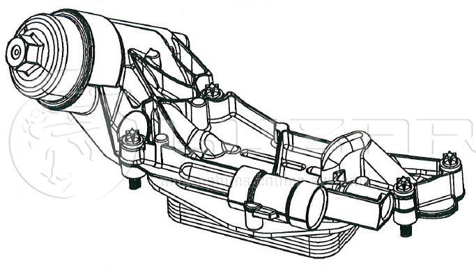 CHEVROLET CRUZE 2009> 1.6 LDE/1.8 2H0 В СБОРЕ С РАДИАТОРОМ БЕЗ ТРУБОК ВПУСК/ВЫПУ LOC0504 LUZAR