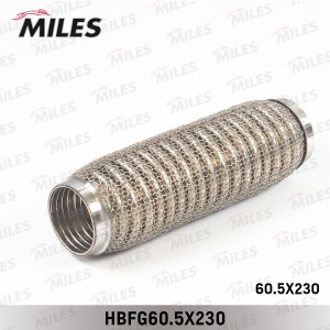 Труба гофрированная (гофра) кольцевым плетением и внутр.металлорукавом 60.5X230  HBFG60.5X230 MILES