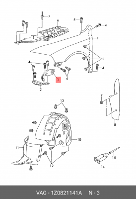 SKODA OCTAVIA (A5 1Z-) (2004>) 1Z0 821 141 A VAG