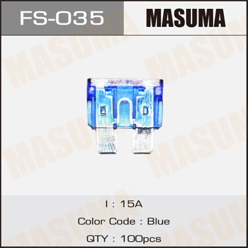предохранитель! 15A синий\ FS-035 MASUMA