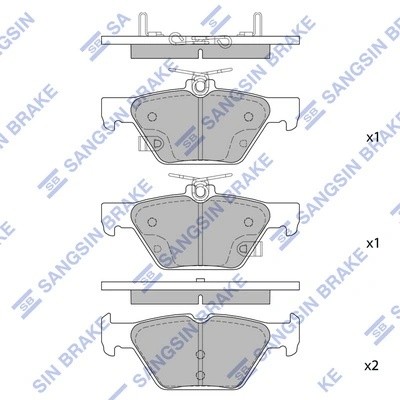 Колодки задние SUBARU LEGACY, OUTBACK 15- SP1879 SP1879 SANGSIN