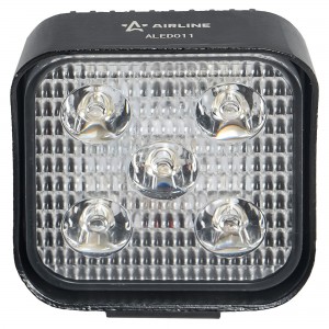 Фара светодиодная мини квадратная, 5 LED направленный свет, 15W (83х83х36) 12/24 ALED011 AIRLINE