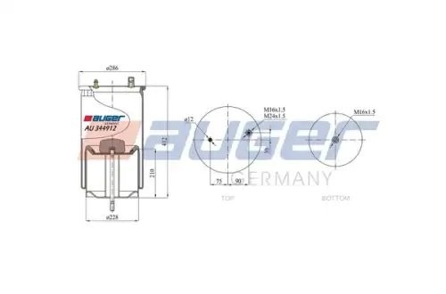 VOLVO TRUCK/RENAULT TRUCK с металлическим стаканом AU344912K13 AUGER