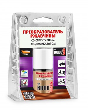 Преобразователь ржавчины со структурным модификатором (гель-формула) во флаконе  KU-70005 KUDO