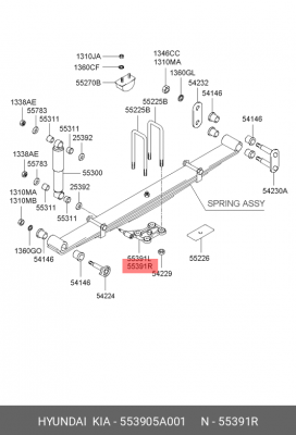 Опора стойки амортизатора 553905A001 HYUNDAI KIA