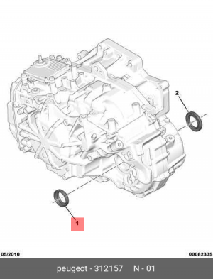 сальник АКП правый! 38.2x55 13.9\ Citroen C5 (X7)/C5 II/С6, Peugeot 407/508/607/ 3121 57 CITROEN PEUGEOT