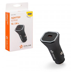 Адаптер автомобильный Type-C PD 20Вт, 12/24В (ACH-CPD1) ACH-CPD1 AIRLINE