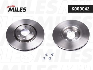 Диск тормозной передний CITROEN BERLINGO (+ESP)/C3/C4/C5/ PEUGEOT 207/307/308 (T K000042 MILES