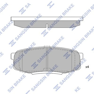Колодки тормозные дисковые Toyota Land Cruiser 4.7 V8/4.5D V8 08 SP1382 SP1382 SANGSIN