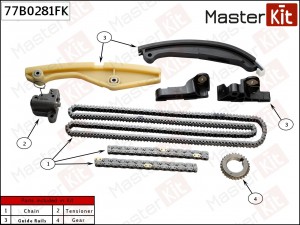 Комплект цепи ГРМ FORD Explorer V 3.5L Cyclone V6 Petrol TI-VCT T35PDED 77B0281F 77B0281FK MASTER KIT