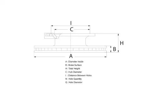 Диск тормозной MAN F2000 передний (438/200х45/135 10n-235-M16х1.5) (1шт.) EKER ED02001 EKER