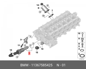 клапан электромагнитный изменения фаз ГРМ!\ BMW E60/E65/E87/E70/F10/F25 02> 11 36 7 585 425 BMW
