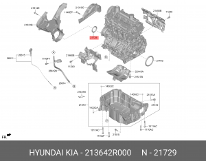УПЛОТНИТЕЛЬНОЕ КОЛЬЦО КОЖУХА ЦЕПИ ГРМ 213642R000 MOBIS