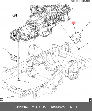 Опора двигателя CADILLAC Escalade (06-) левая/правая (ACDelco Professional) OE 15854939 GENERAL MOTORS
