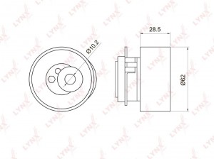 ролик натяжной ГРМ!\ Mazda 323/626/MPV/Premacy 2.0/2.0D 92> PB-1046 LYNXAUTO