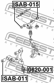 Опора шаровая перед нижн рычага ISUZU ELF LHD 2008- 0620-001 0620-001 FEBEST