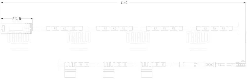 Датчик износа колодок Mini Cooper (09-) зад. L=1140 (PFS 0005) PFS 0005 TRIALLI