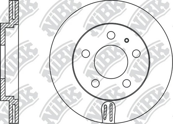 Диск тормозной VW Fox (03-),Polo (01-09) SKODA Fabia (01-07) передний (1шт.) NIB RN1169 NIBK