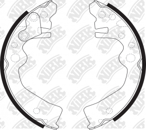 Колодки тормозные NISSAN Cube (10-),Micra (03-10),Note (05-12) задние барабанные FN1261 NIBK