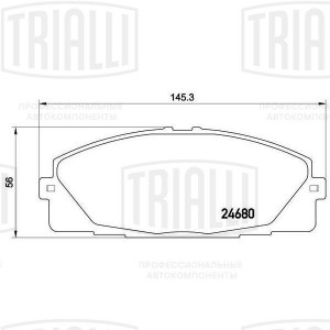 Колодки торм. Toyota Hiace H200 (04-) диск. перед. (PF 4358) PF4358 TRIALLI