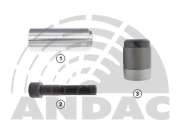 Р/к суппорта [втулка направляющая, болт, втулка резин-металл] 081010223 ANDAC