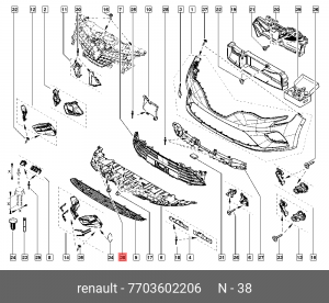 болт! M8x1,25мм\ Renault Megane 7703602206 RENAULT