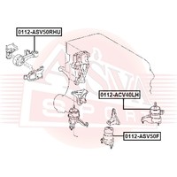 ОПОРА ДВИГАТЕЛЯ 0112-ASV50RHU 0112ASV50RHU ASVA