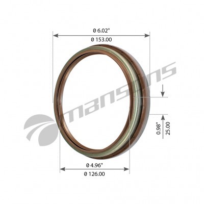 Сальник ступицы 128x144/152.3x11/(25)26 FPM GR334 MANSONS