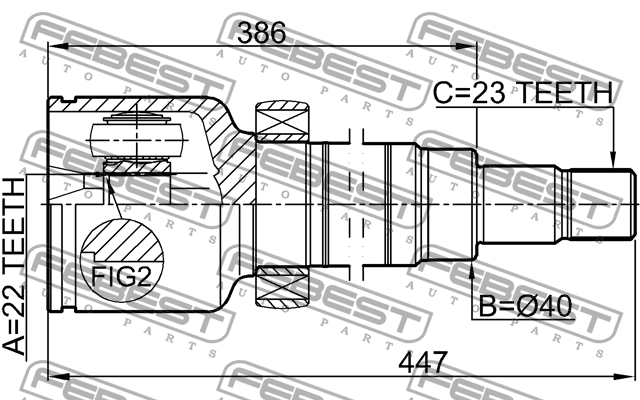 ШРУС внутр правый FORD FOCUS II CB4 2008-2011 2111-FOCIIMTRH 2111-FOCIIMTRH FEBEST