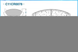Тормозные колодки передние Low Metallic C11CR0078 C11CR0078 CWORKS