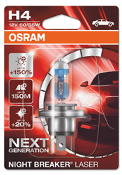 Заменен на 64193NL-1BL Лампа галогенная Night Braker Laser H4 12V 60/55W P43t 38 64193NL-01B OSRAM