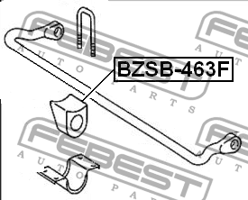 Втулка стабилизатора передняя MERCEDES G-CLASS W463 92-18 BZSB-463F BZSB-463F FEBEST