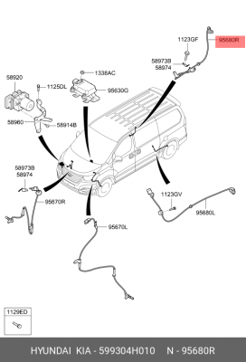 Датчик ABS HYUNDAI/KIA 599304H010 HYUNDAI KIA