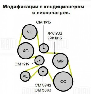 Ролик привод. ремня для ам Toyota LC Prado (02-) 3.0d генератора (CM 1919) CM 1919 TRIALLI