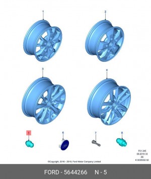 Гайка m14 x 1.5 5644266 5644266 FORD