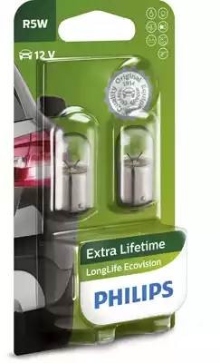 Лампа 12V R5W BA15s блистер (2шт.) Long Life Eco Vision PHILIPS 12821LLECOB2 PHILIPS