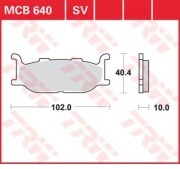 Колодки дисковые MCB640SV MCB640SV TRW LUCAS