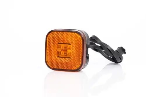 фонарь габаритный! LED, желтый, 62х62, с проводом 0.5м\ FT027ZLED FRISTOM