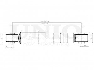 Амортизатор газовый задней подвески SAB-10534 UNIO