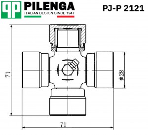 Крестовина карданного вала ВАЗ 2121, 2123 PJ-P2121 PJP2121 PILENGA