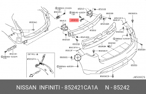 КРОНШТЕЙН КУЗОВНОЙ (АВТОМОБИЛЬНЫЙ), ДЛЯ 85242-1CA1A 85242-1CA1A NISSAN