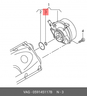 Прокладка AUDI A6 (97-05) (2.5 TDI) насоса вакуумного OE 059 145 117 B VAG