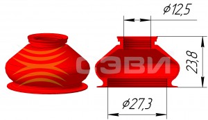 Пыльник рулевого наконечника для а/м ВАЗ 2108 (чехол+2 кольца) "СЭВИ-ЭКСТРИМ" 6131 SEVI