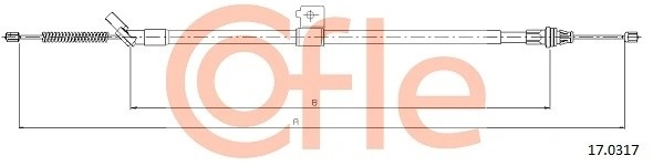 трос ручника правый! L1700/1532\ Nissan Juke 1.6 10> 92170317 COFLE